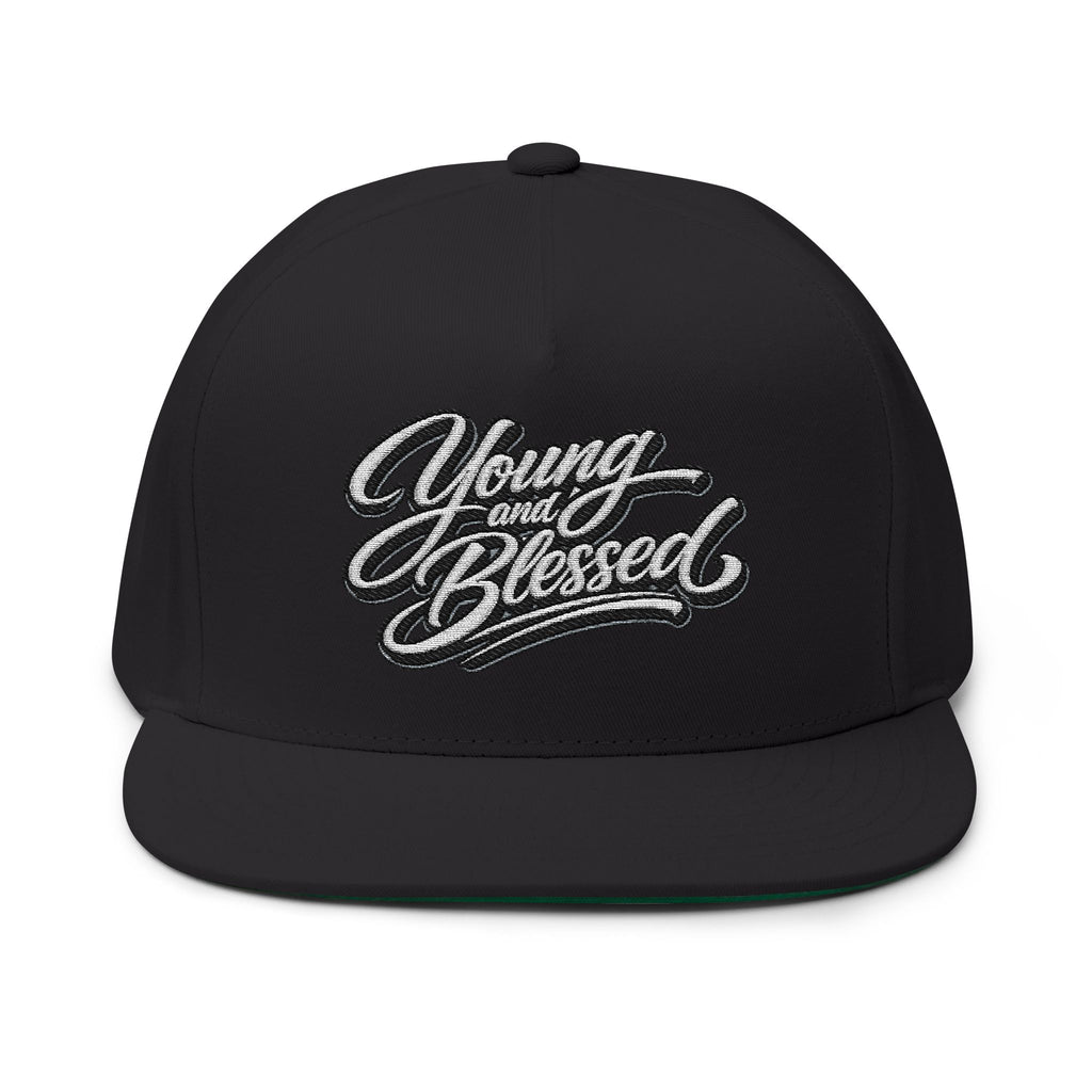 Young and Blessed Flat Bill Cap (Embroidery)
