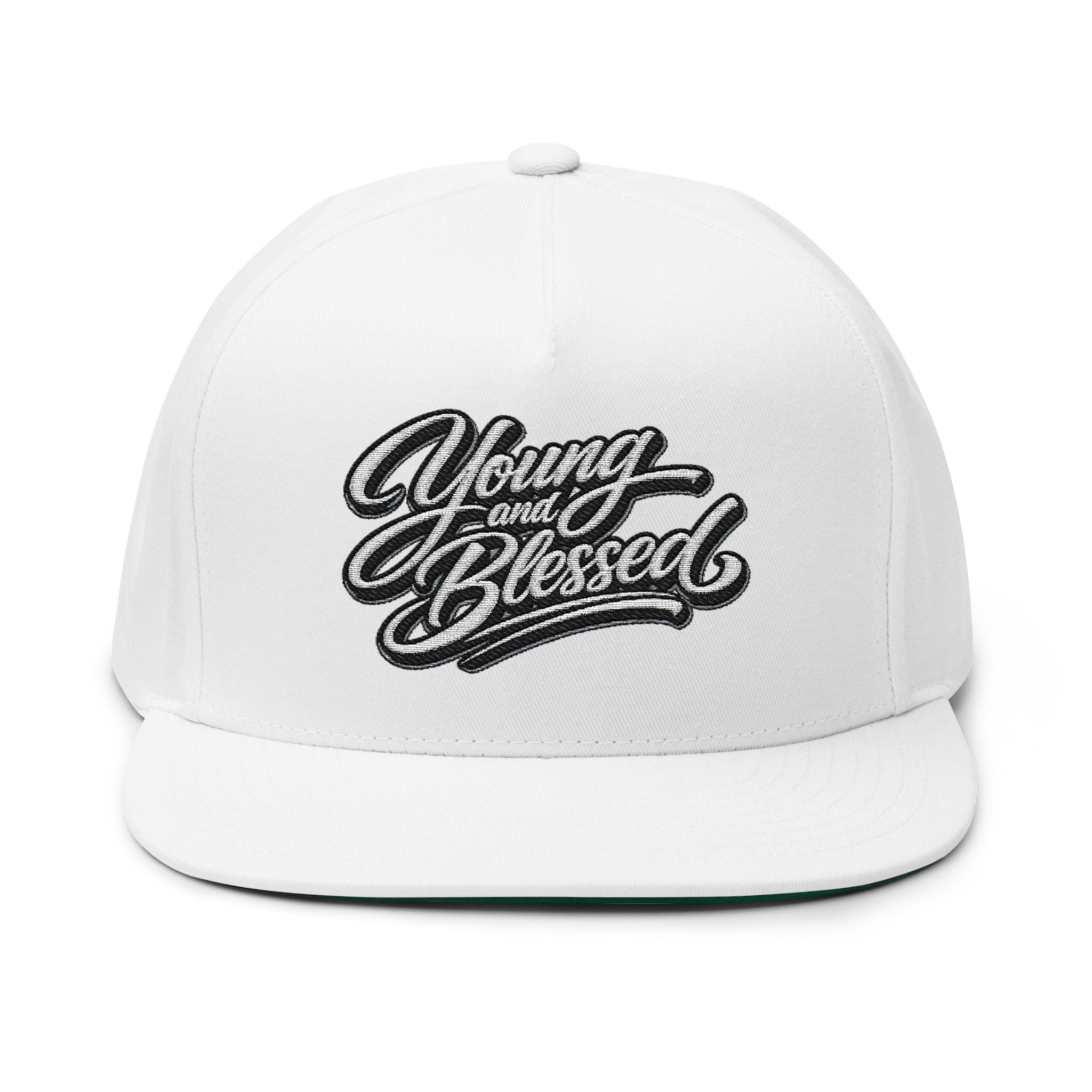 Young and Blessed Flat Bill Cap (Embroidery)